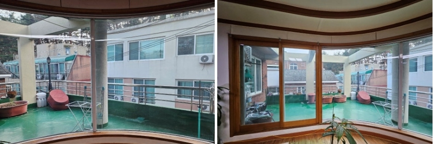 남양주 빌라 단방향 유리필름 시공 후